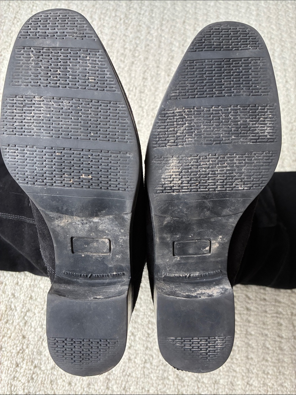 Vintage Henri Pierre Women's Black Suede Tall Slouch Boots Size 7 Made in Canada - Picture 6 of 12